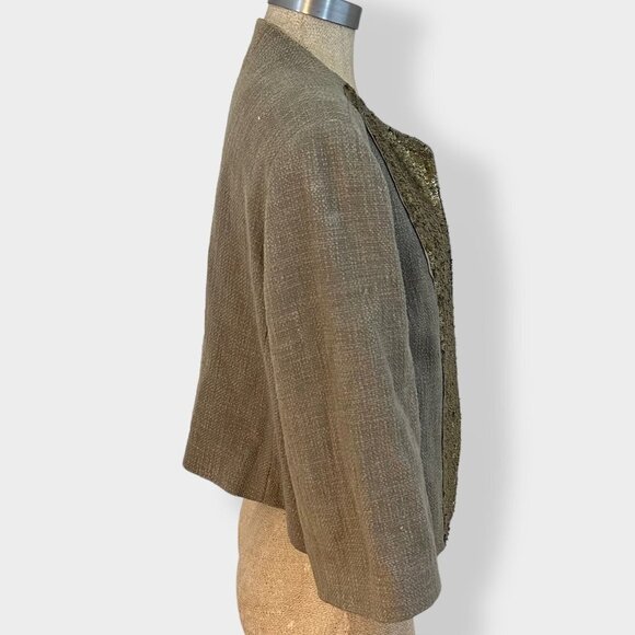 Forth & Towne Gold Sequin Tweed‎ Jacket  12 - Picture 2 of 6